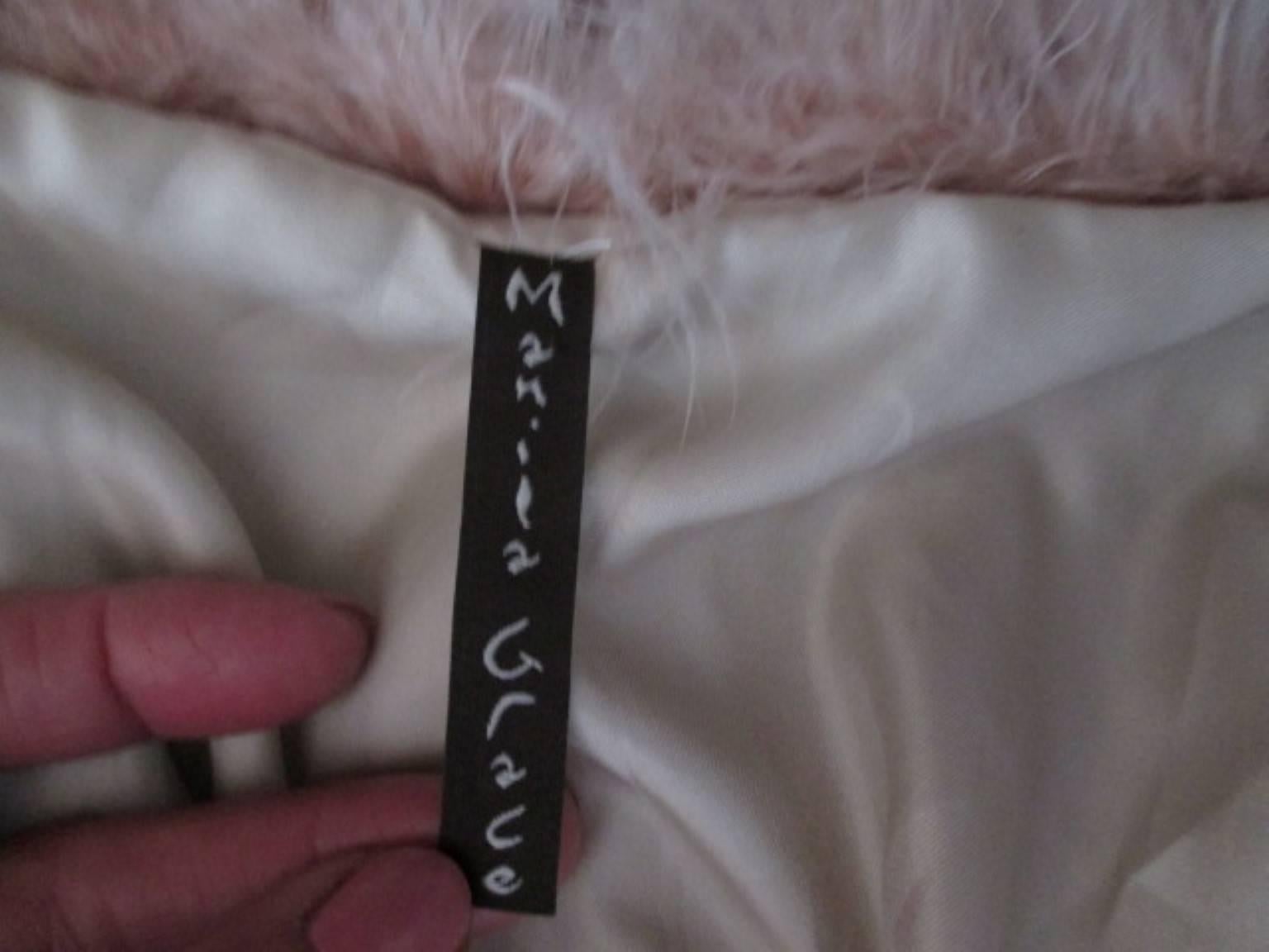 Women's or Men's Pink Marabou Sleeveless Vest For Sale