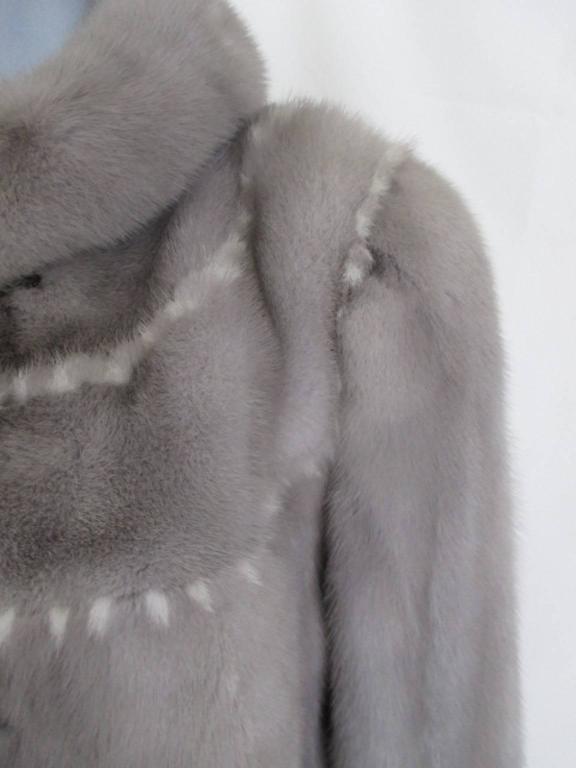 Saga Furs Soft Silver Grey Mink Fur Jacket For Sale at 1stDibs