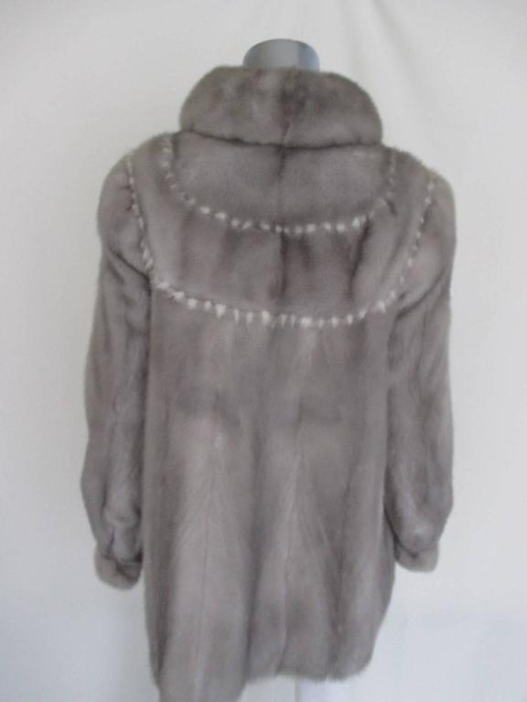 Vintage Saga Mink Silver Grey Sapphire Fur Jacket For Sale at