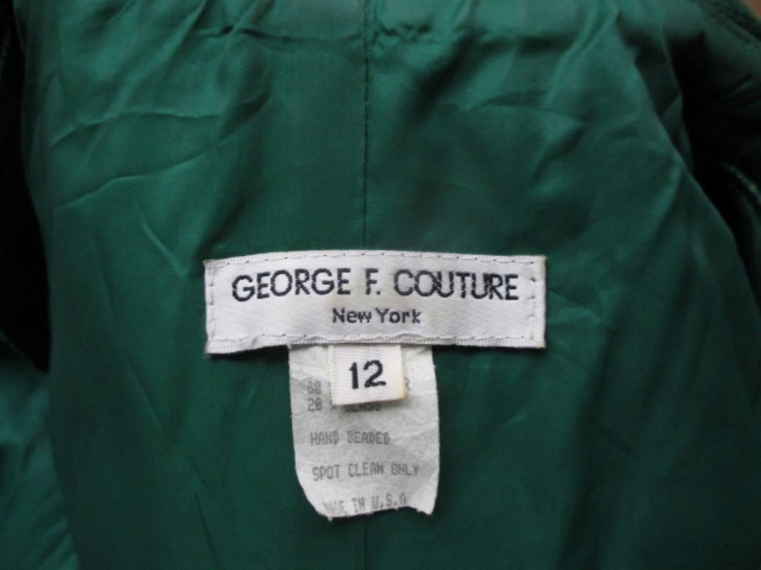 George F. Couture New York Bestickte Jacke Damen im Angebot