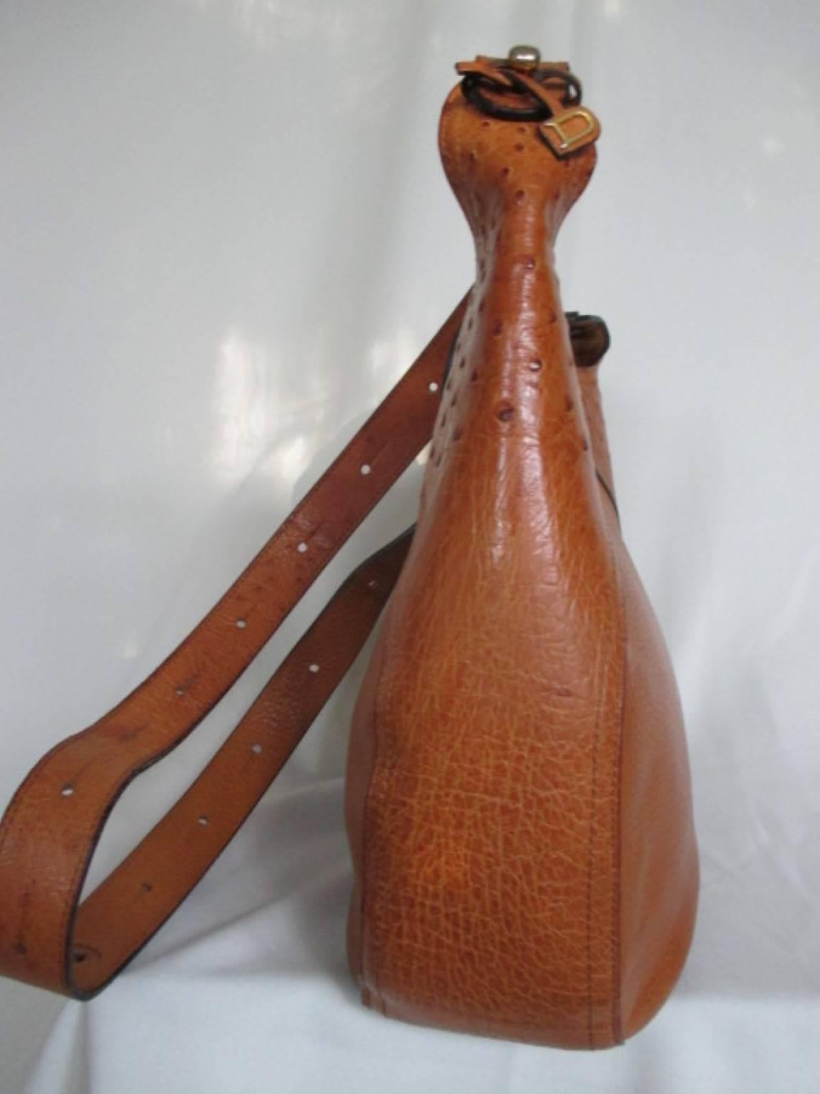 Women's or Men's delvaux leather ostrich shoulder bag