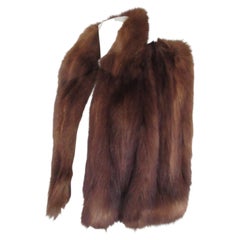 Vintage Brown Short Fur Cape mid 20th Century