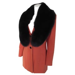 Vintage Black SAGA Fox Stole Collar, Fully Lined