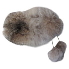 Rare Lynx Handwarmer Muff with Pom Pom