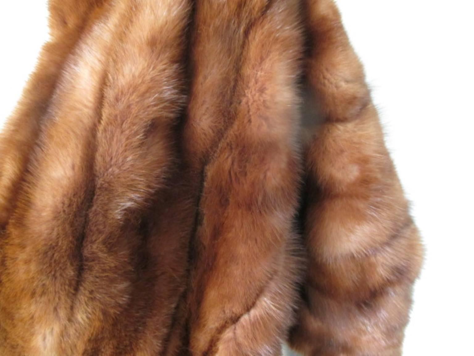 vintage fringed mink fur stole 1