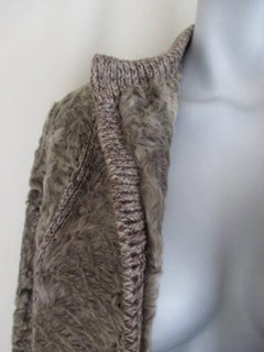 Knitted Jacket with Karakul Lamb Fur