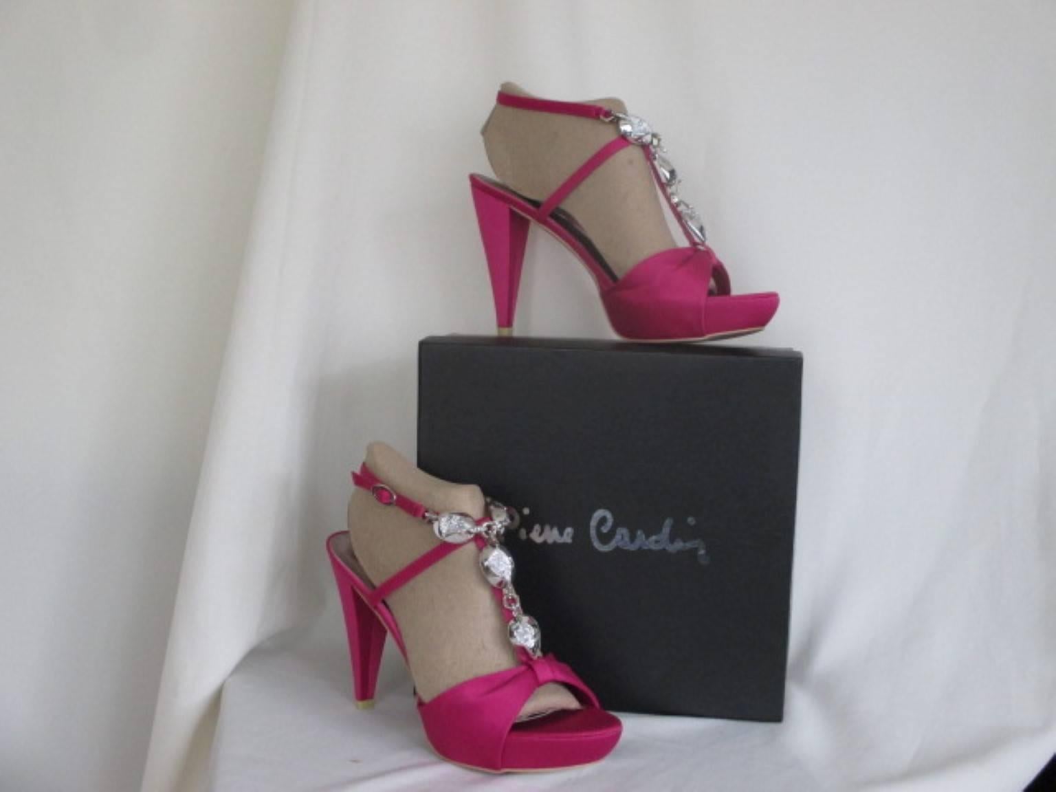 Black Pierre Cardin New Old Stock Blue platform heels For Sale