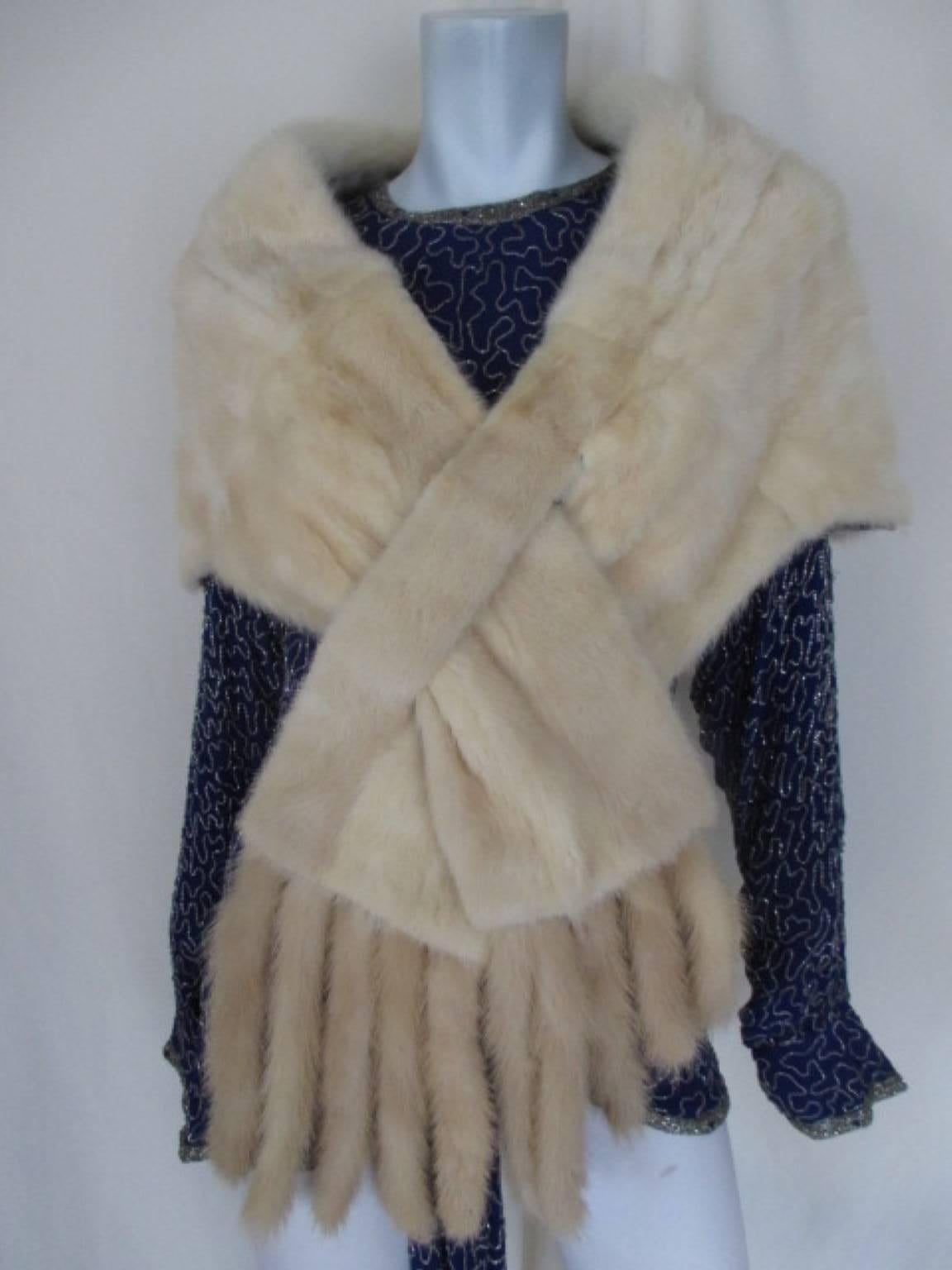 Brown Berkeley furs vintage Mink Fur Stole  For Sale