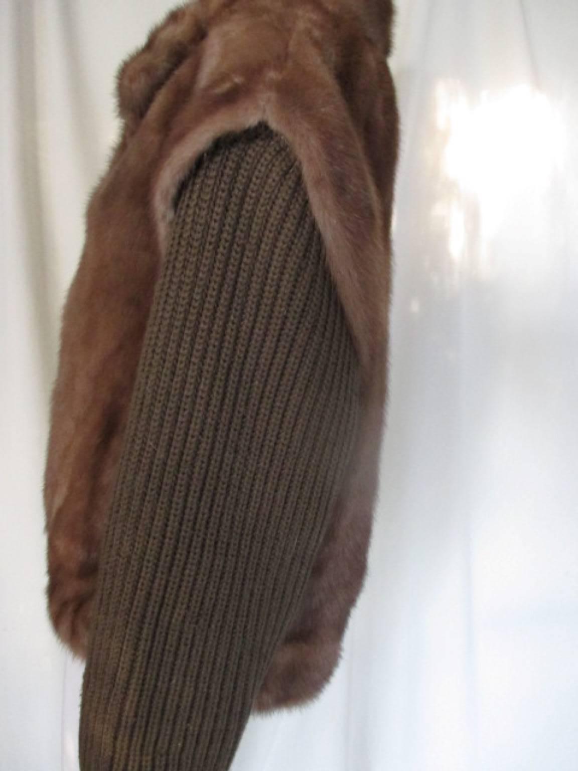 Mink Fur Jacket with Detachable Sleeves In Excellent Condition In Amsterdam, NL