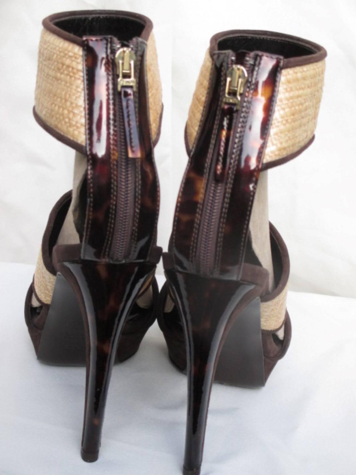 brown fendi heels