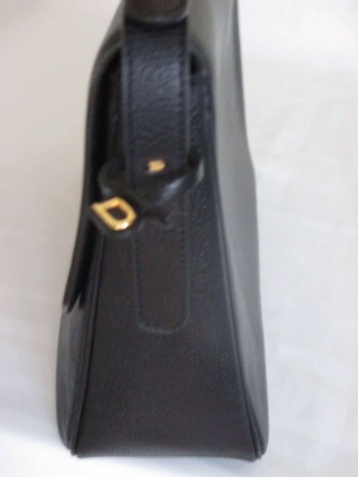 delvaux poirier black leather shoulder bag, 1999 1