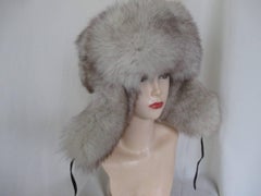 arctic fox fur trapper hat