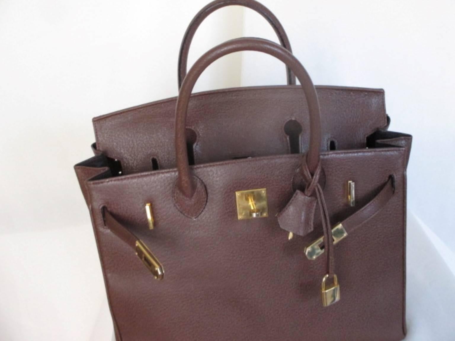 Women's or Men's Zumpolle vintage brown leather bag