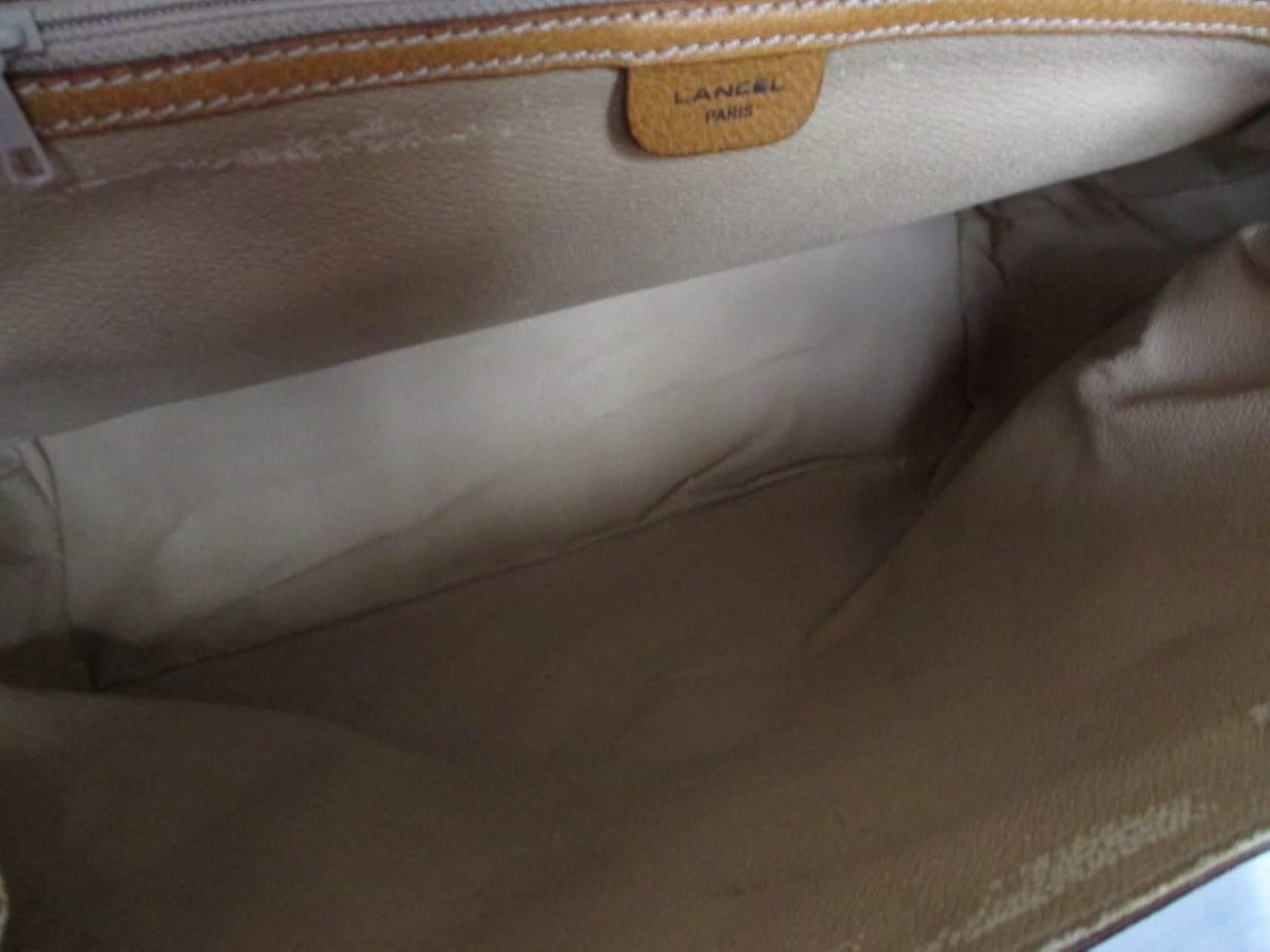 Lancel Paris Leather Travel Weekend Bag For Sale 2