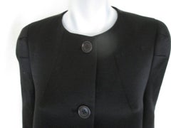 Dries van Noten Black Wool and Silk Coat