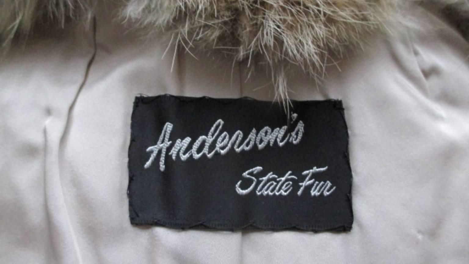 Gray Anderson's Furs Vintage coyote fur coat