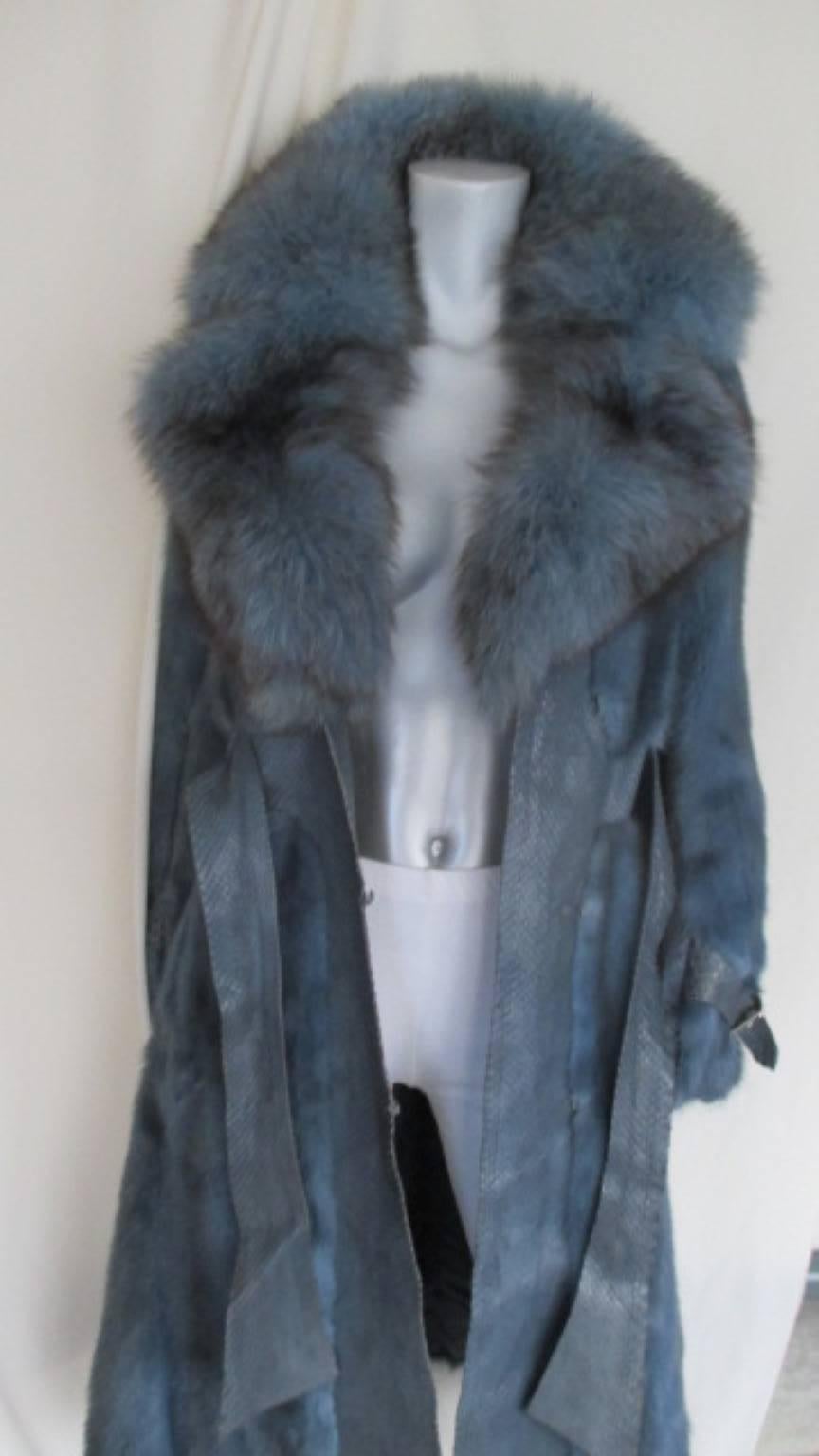 vintage blue mink fur coat 1