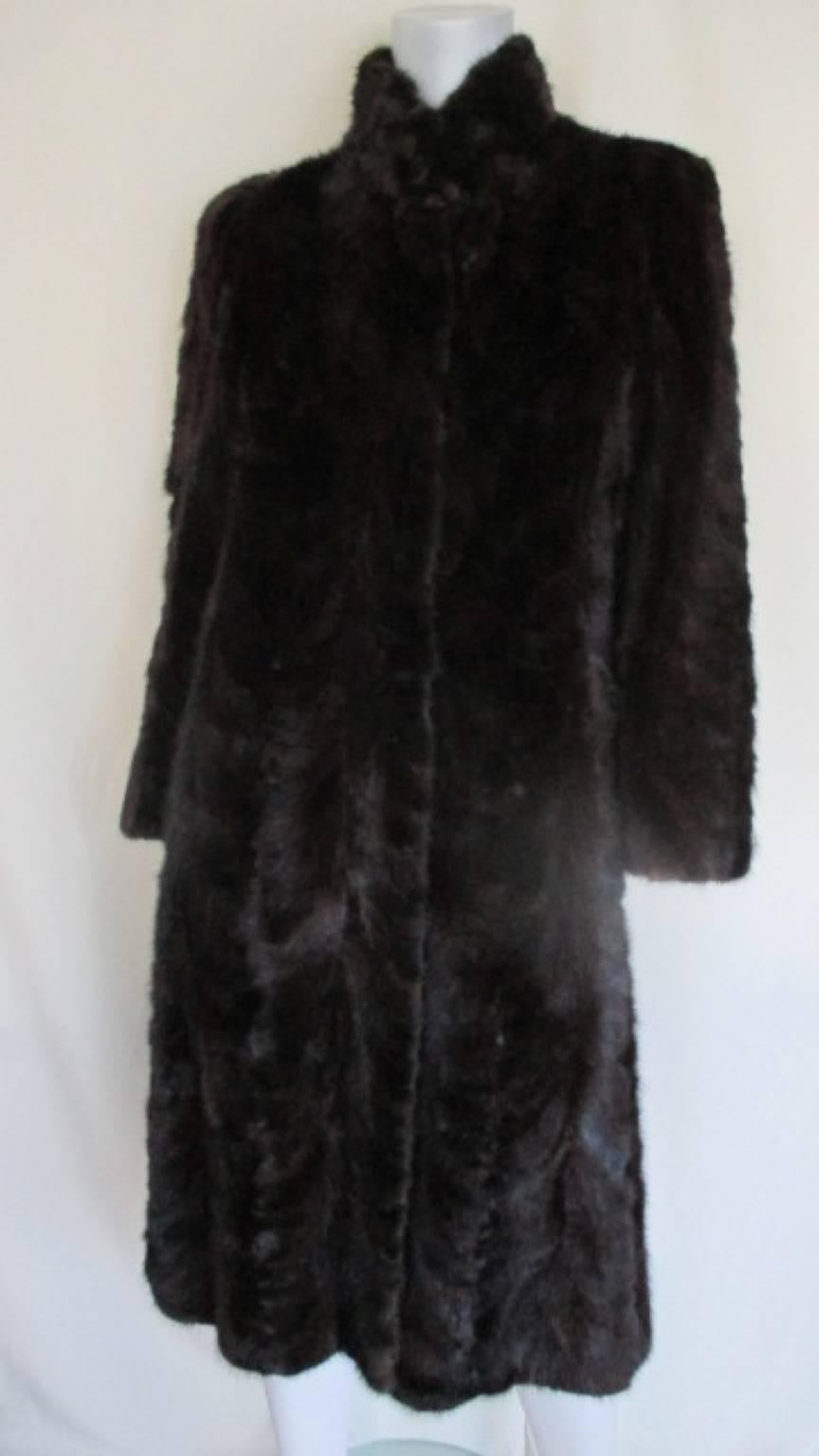 Women's or Men's  Vintage Brown Mink Fur Coat