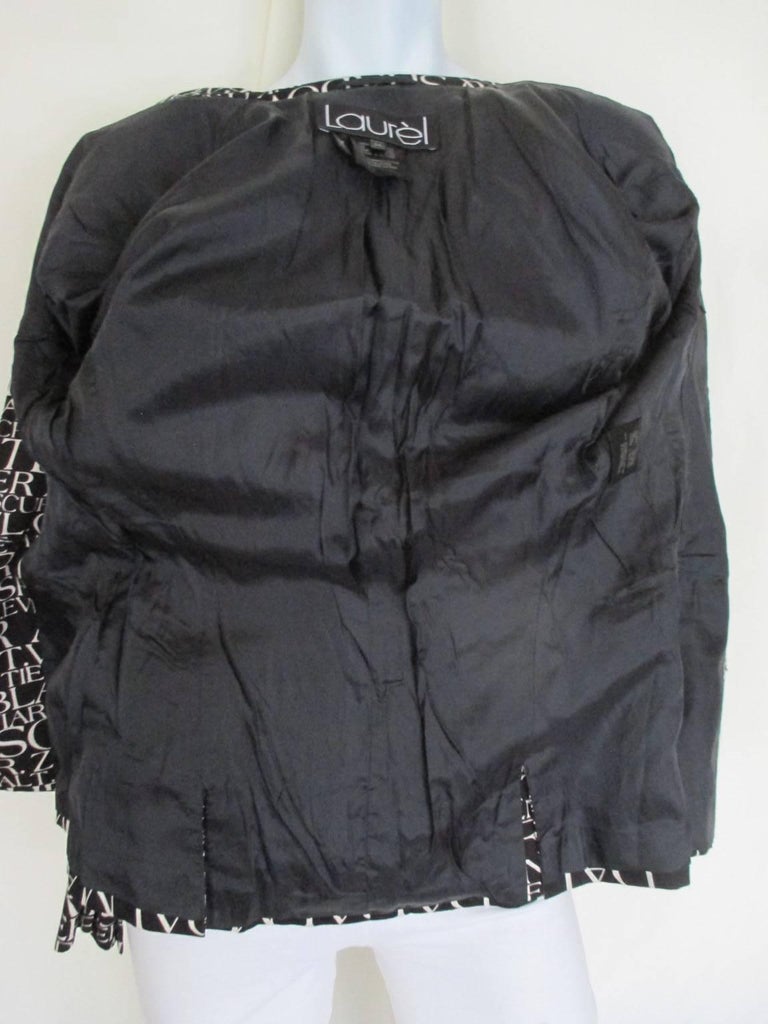 laurel black and white jacket For Sale at 1stDibs | laurel jacket ...