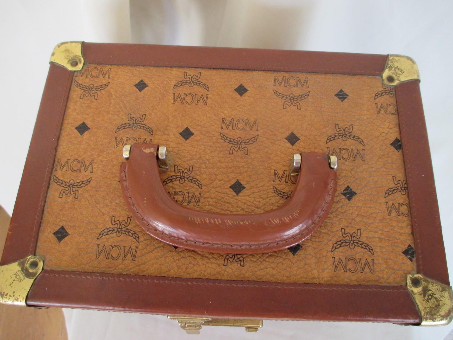 Brown MCM Vintage Cognac Beauty Vanity Case, 1980s