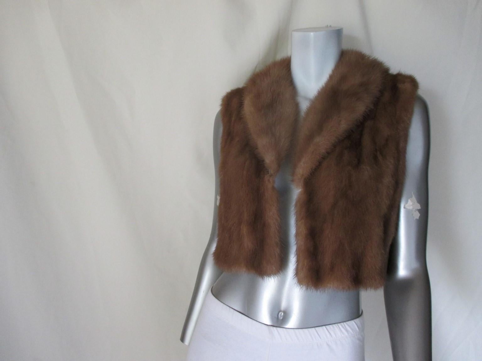 Mink Fur Short Jacket with detachable sleeves 2