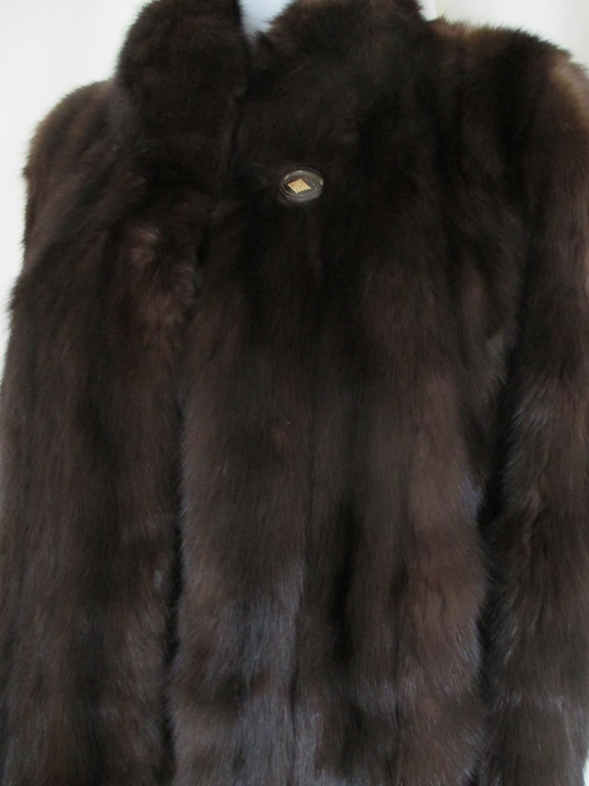 white sable fur coat