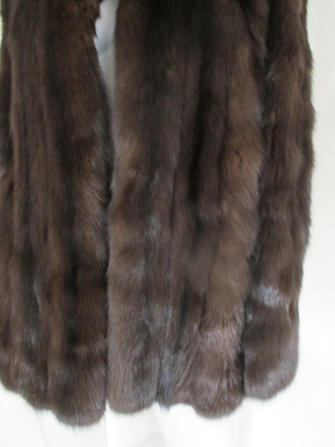 Gray Sable fur coat For Sale