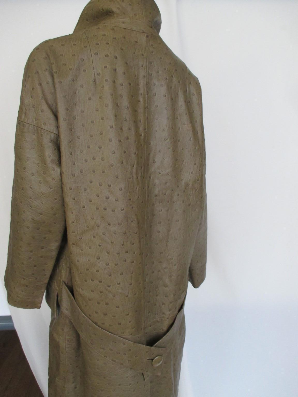 ostrich leather jacket