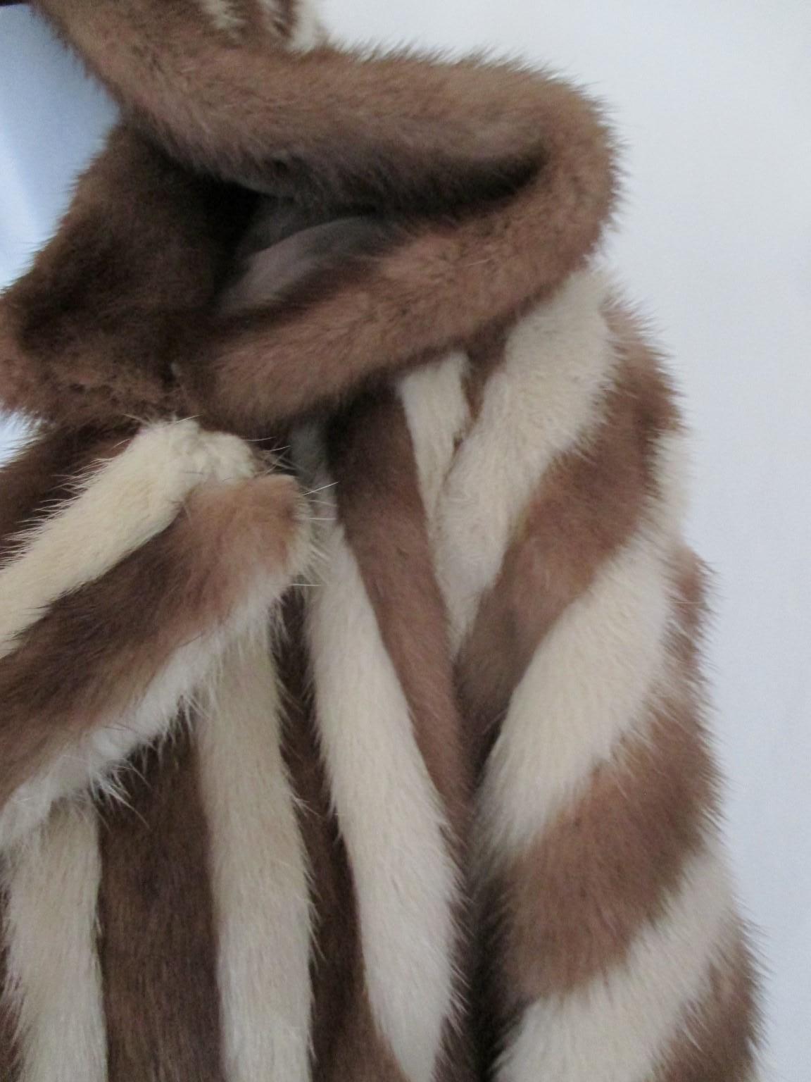  Mink fur coat with hood 2
