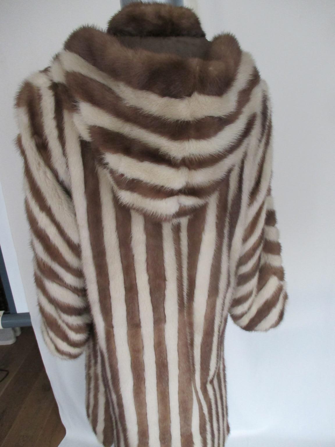  Mink fur coat with hood 3