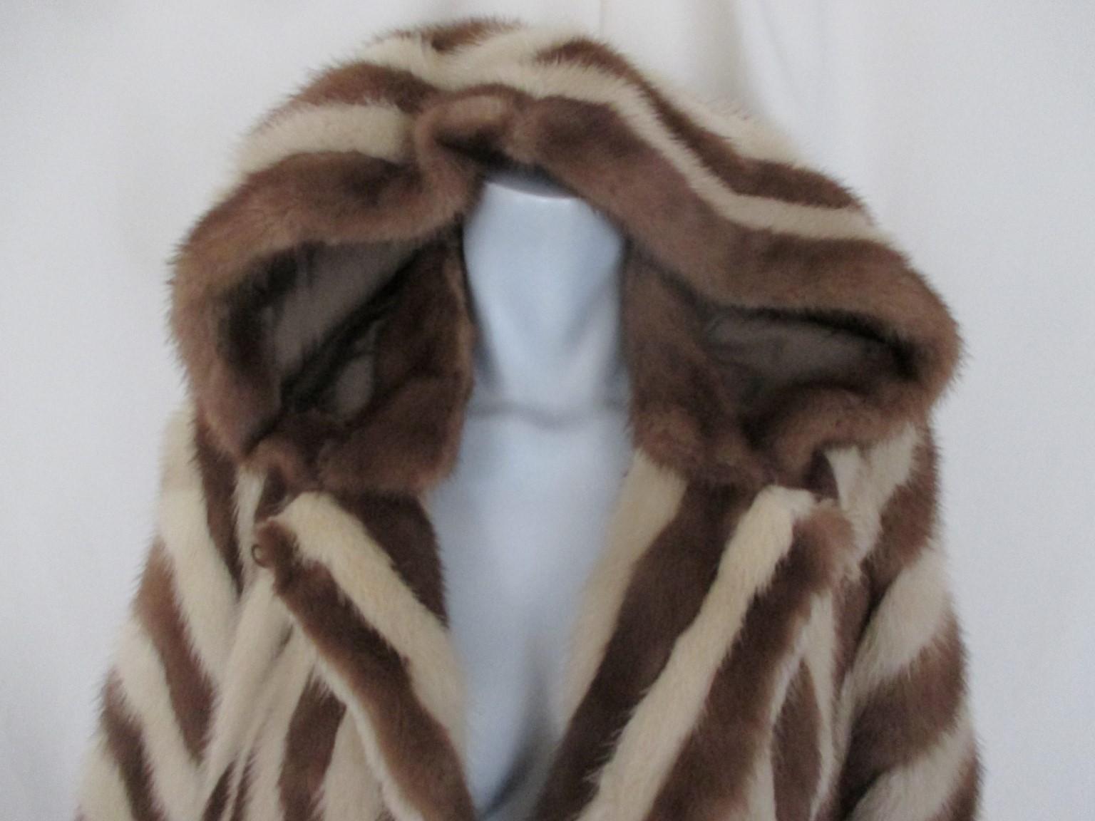  Mink fur coat with hood 1