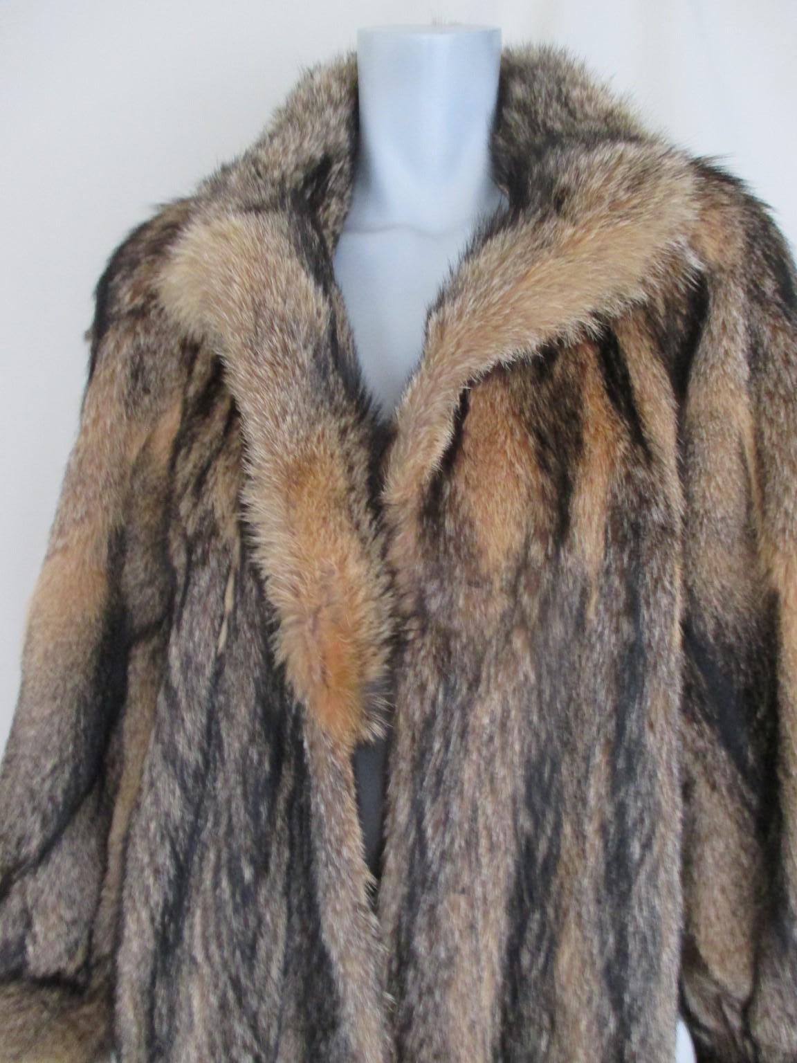 Women's or Men's Vintage Coyote Fur Coat