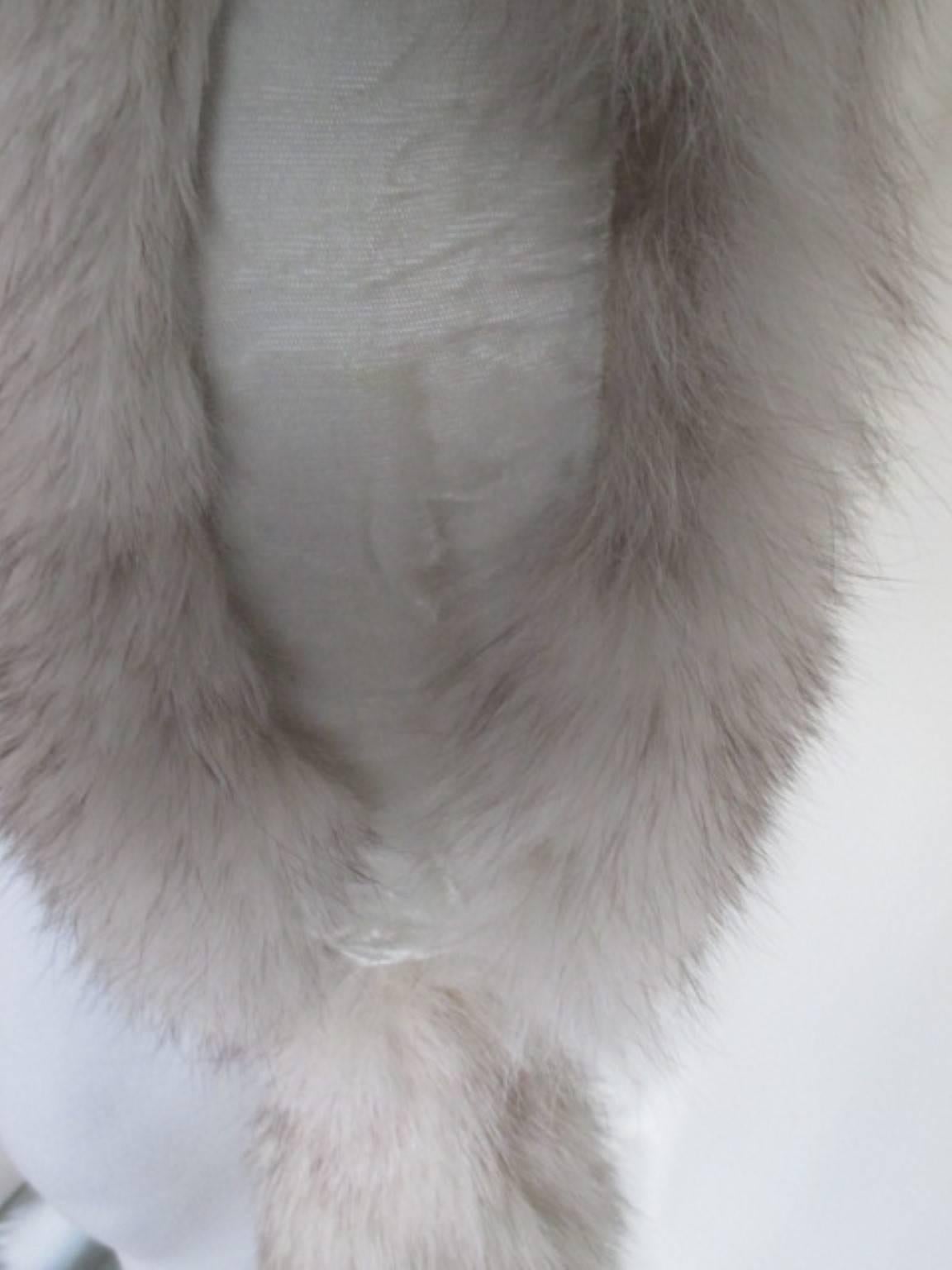 Gray exclusive arctic fox fur stole
