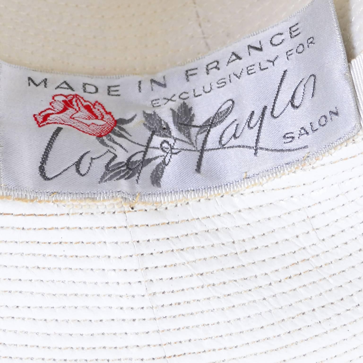 1970s Vintage Leather Hat Made in France Lord & Taylor Salon Vintage Fedora 1