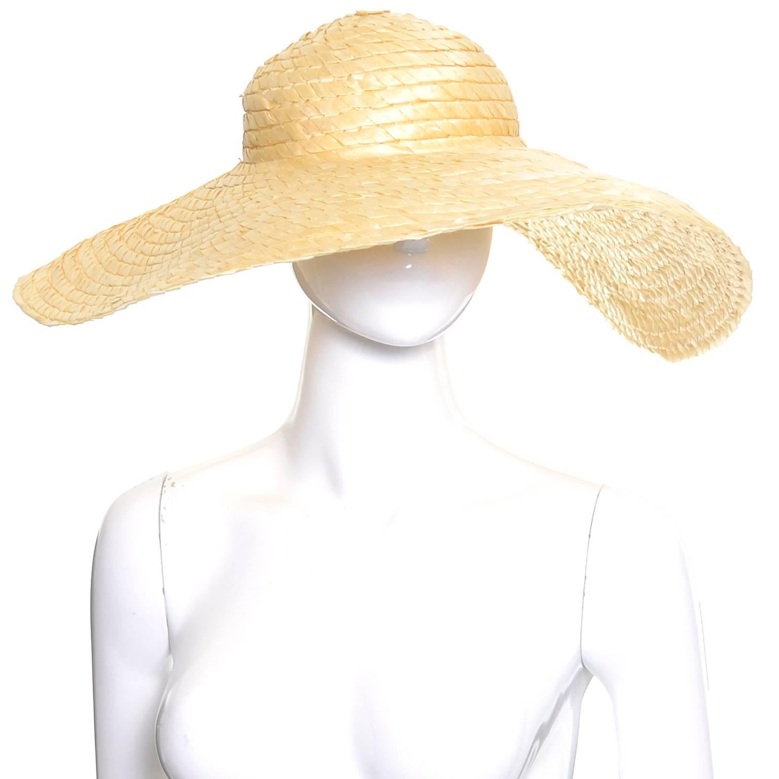 extra wide brim straw hat