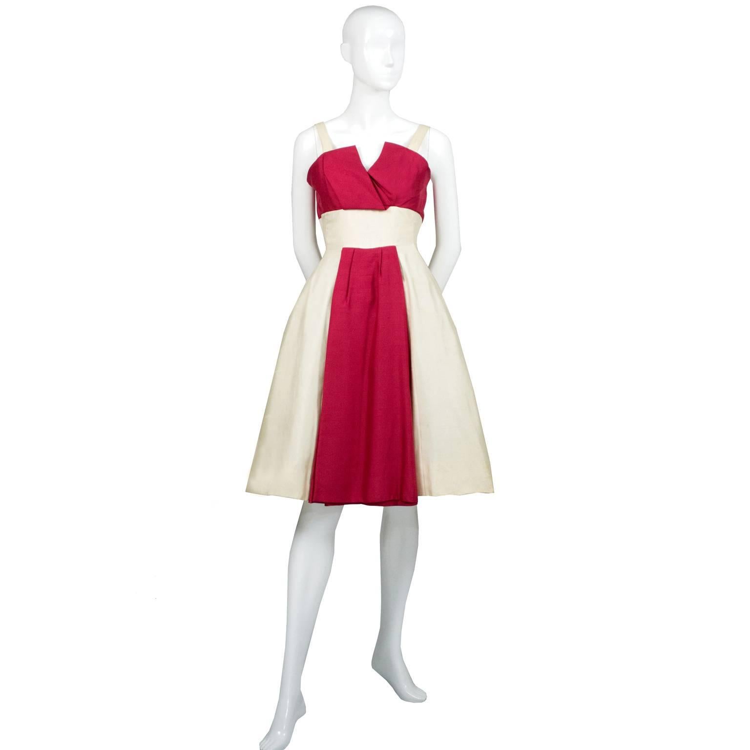 vintage red cocktail dress