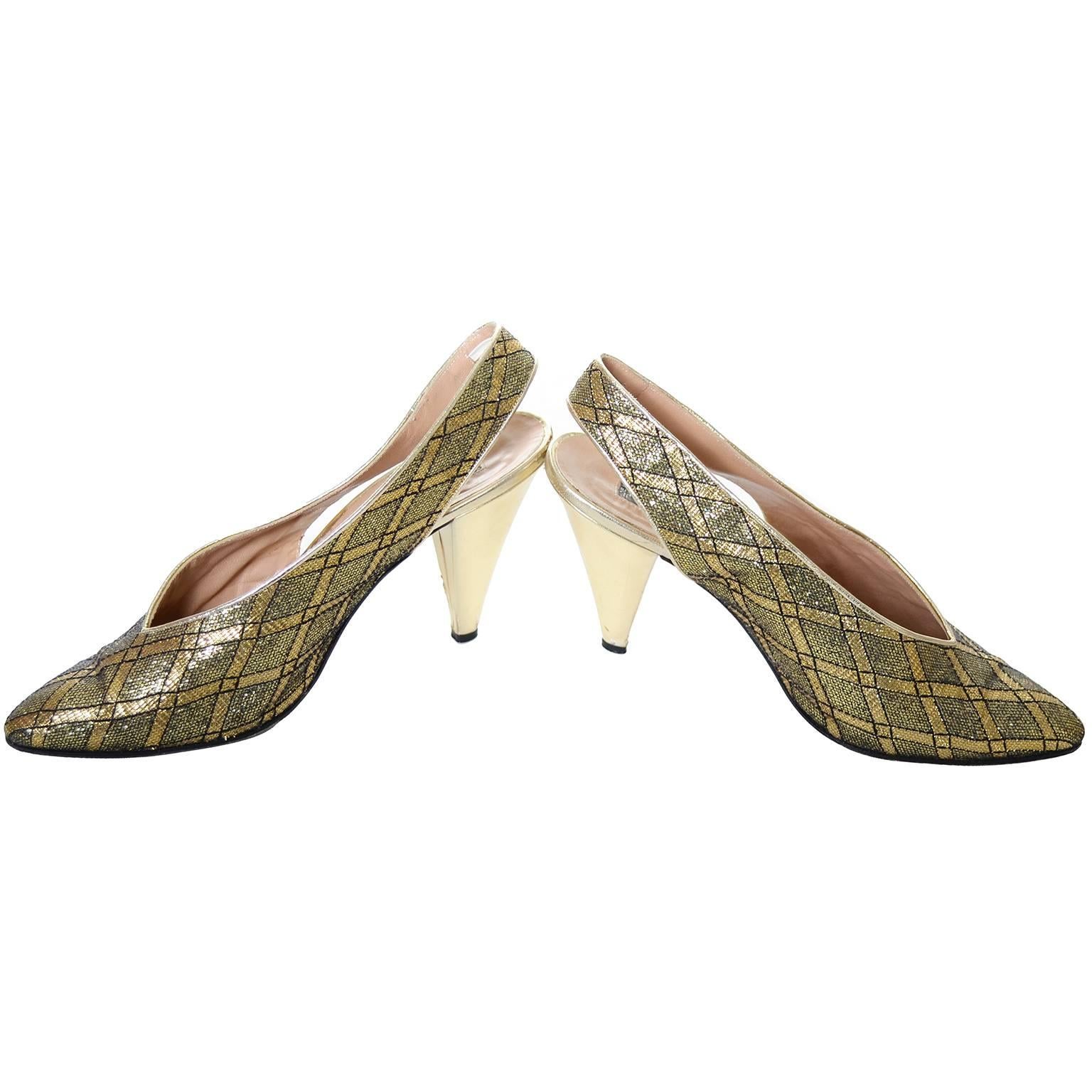 These slingback vintage Maud Frizon shoes came from an estate of beautiful vintage clothing and accessories from the 1970's, 80's and 90's. These shoes are in excellent condition with only minor sole scuffs and are labeled a Italian size 38 or a US