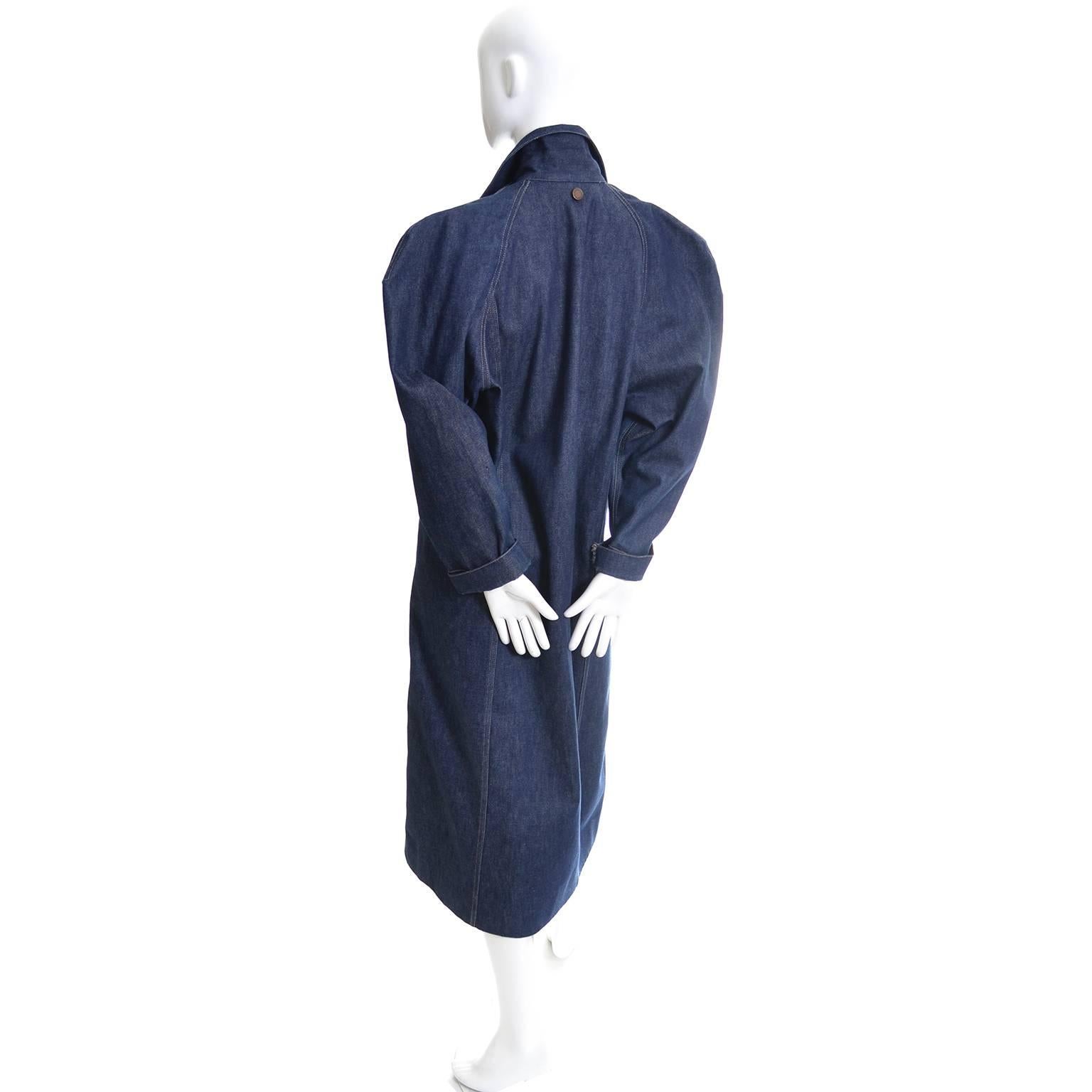 1980s Avant Garde Norma Kamali Rare Denim Vintage Dress   In Excellent Condition In Portland, OR