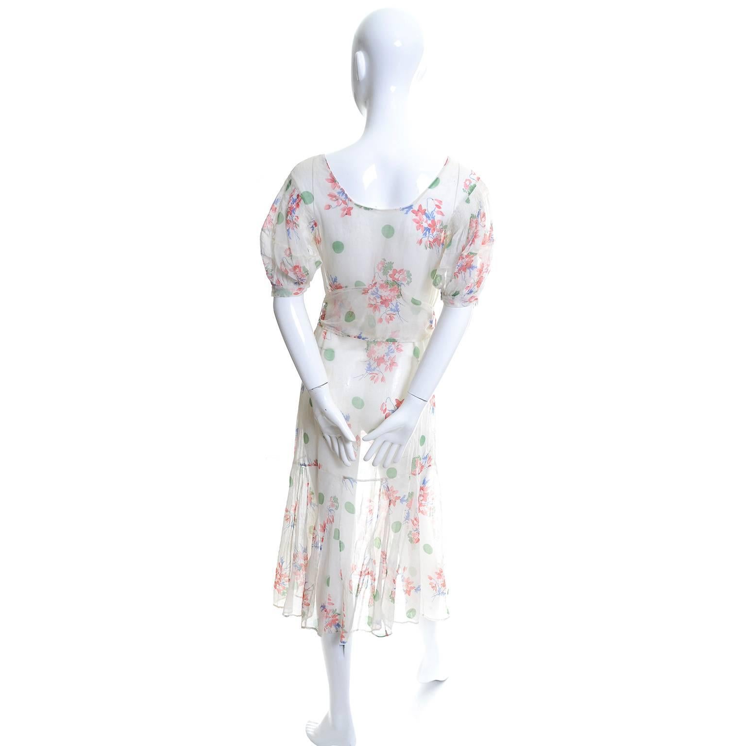 1930s floral dress