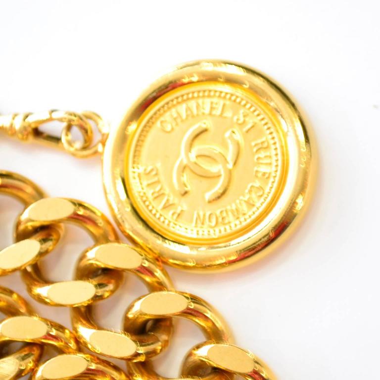 Chanel Heavy Gold Chain Belt Coin Medallion As New in Original Bag at  1stDibs | original gold chain