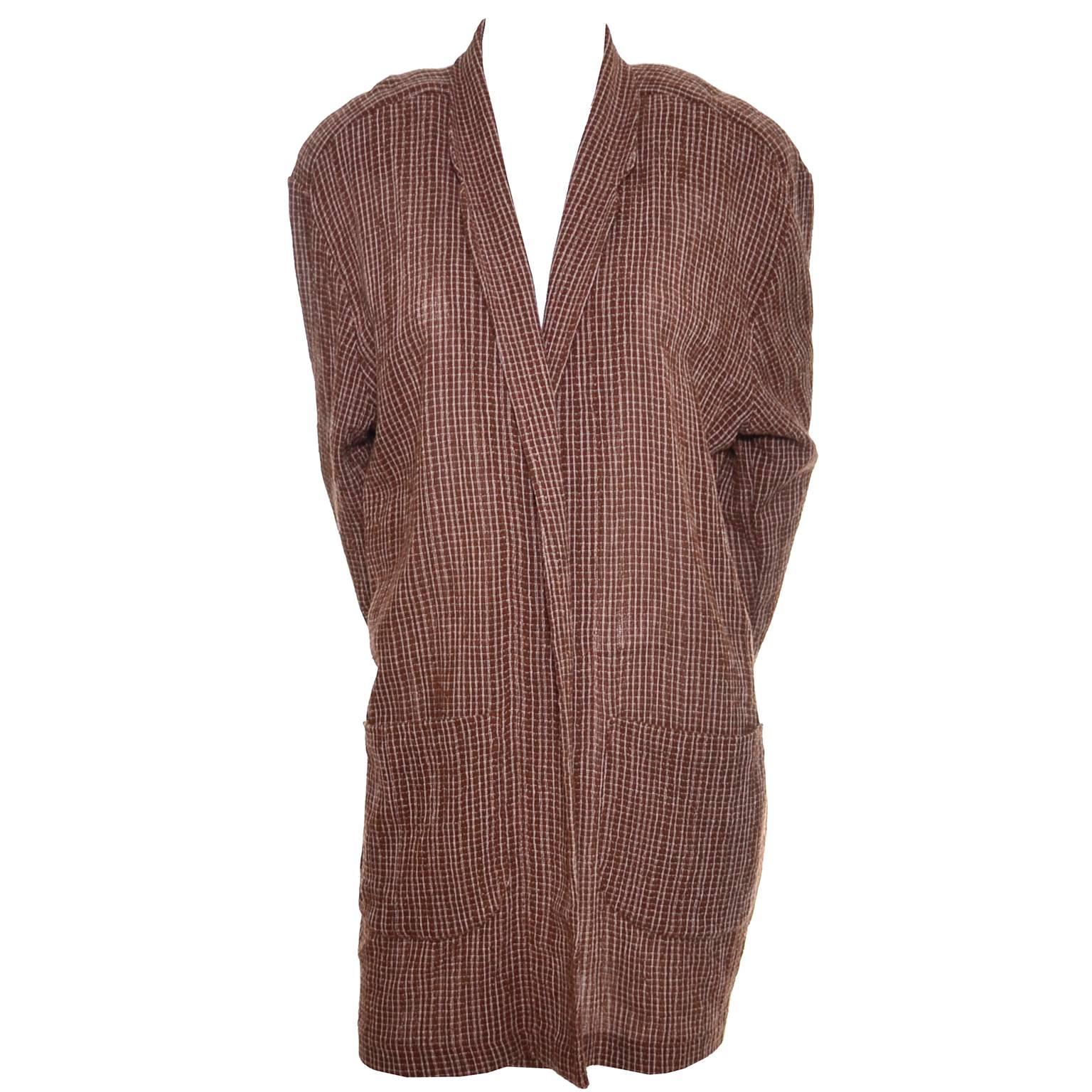 1960s Vintage Utah Tailoring Mills Red Tapestry Carpet Coat For Sale at