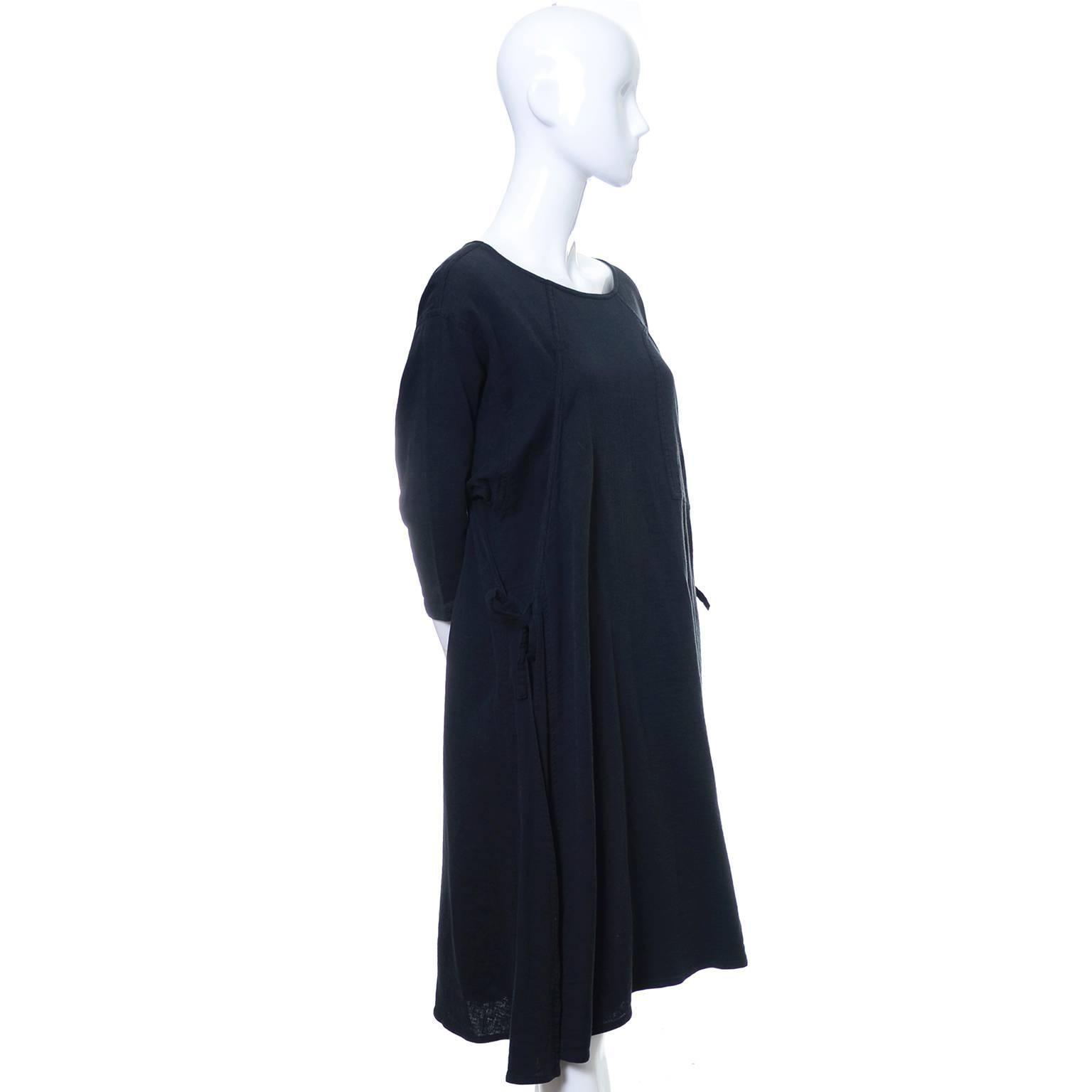 Issey Miyake Sport 1980s Cotton Dress or Tunic Made in Japan Minimalist Chic In Excellent Condition In Portland, OR