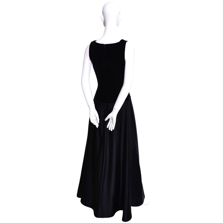 ワンピース vintage TADASHI velour design long dress s-l400.jpg