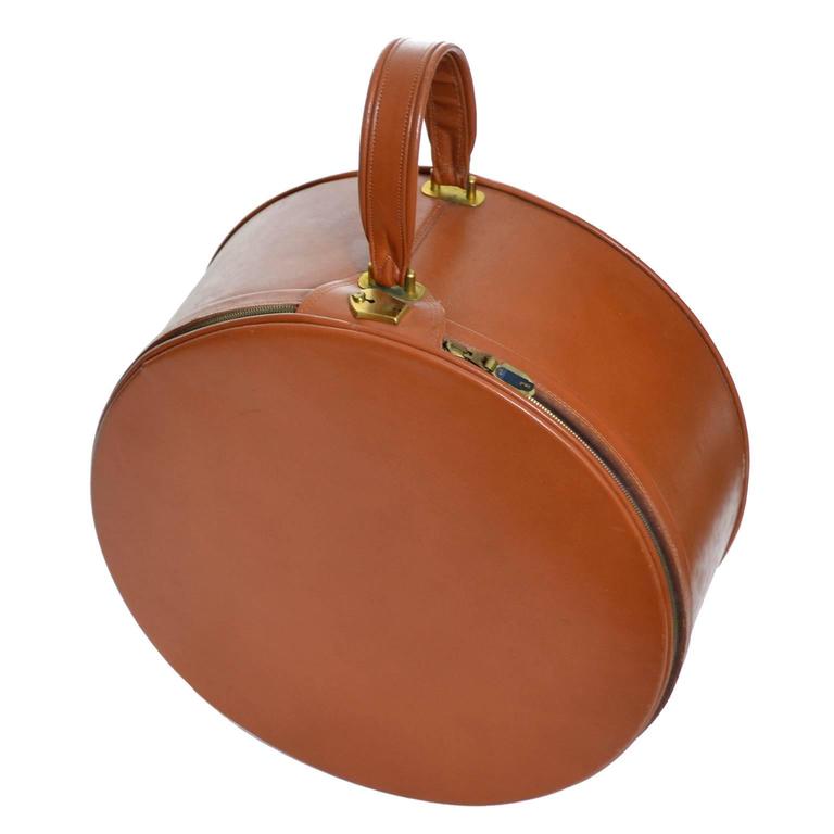 round suitcase hat box