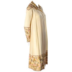 Edwardian Silk Art Deco Antique Robe or Coat Extraordinary Fine Embroidery