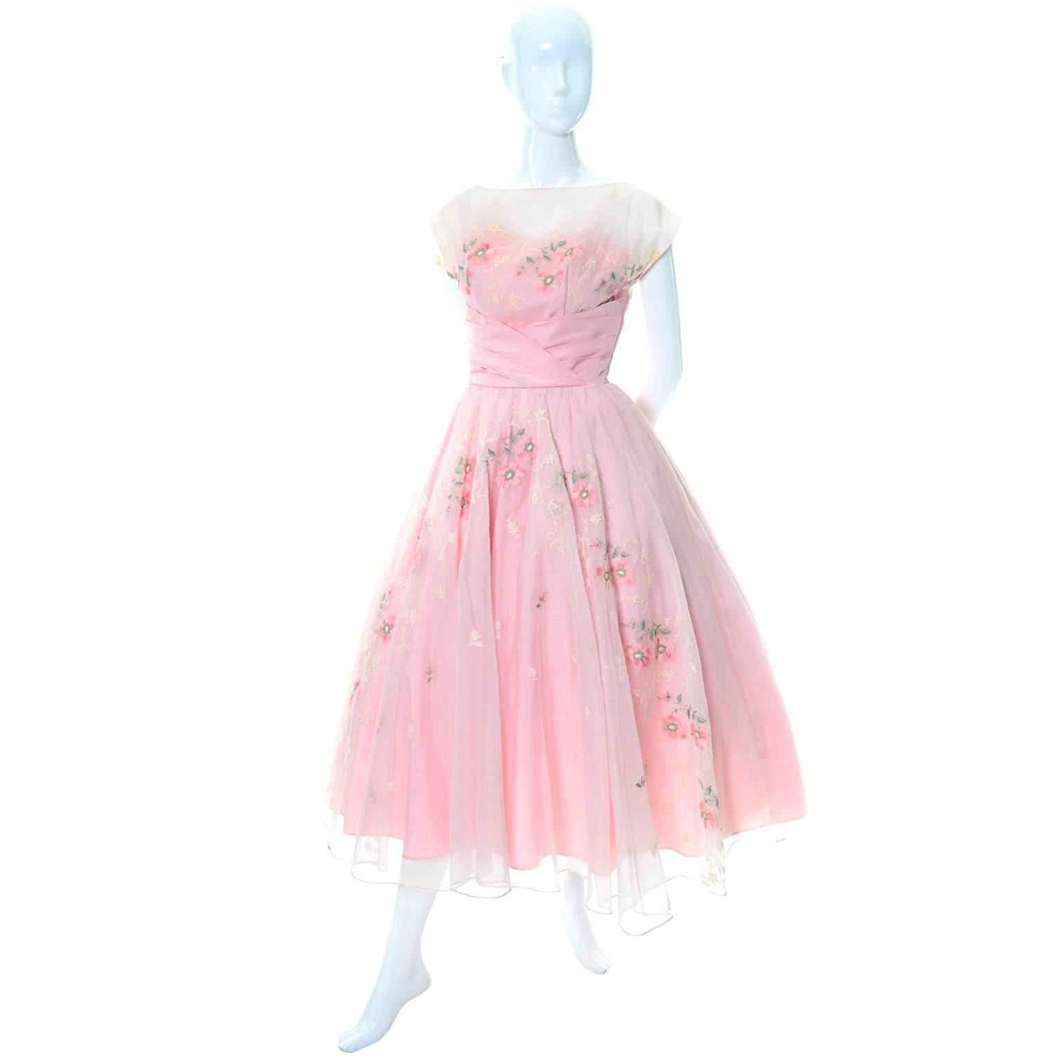 pink 50s dress
