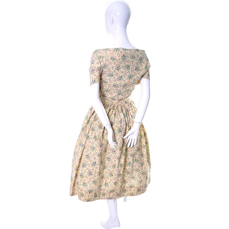 Carolyn Schnurer vintage dress 1950s Strapless Built in Shawl Wrap 4/6 ...