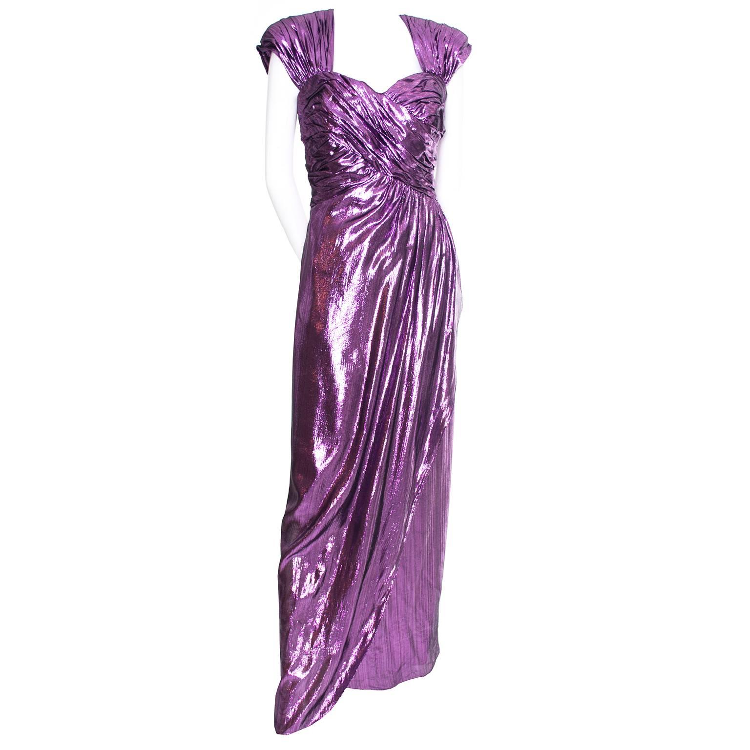 purple 80s dress