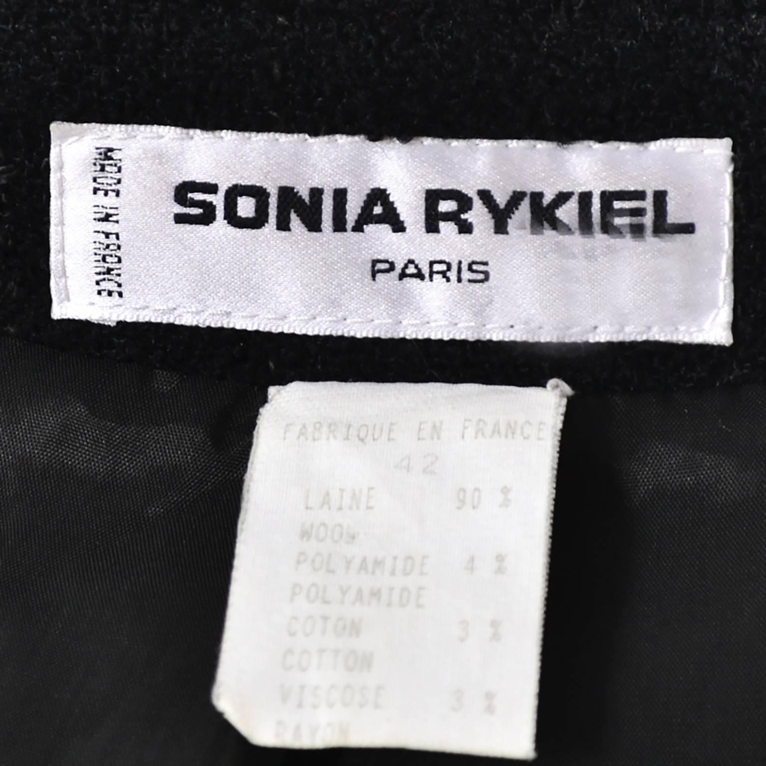 Sonia Rykiel Paris Vintage Blazerjacke aus Wollmischung mit Windowpane-Karo im Zustand „Hervorragend“ im Angebot in Portland, OR