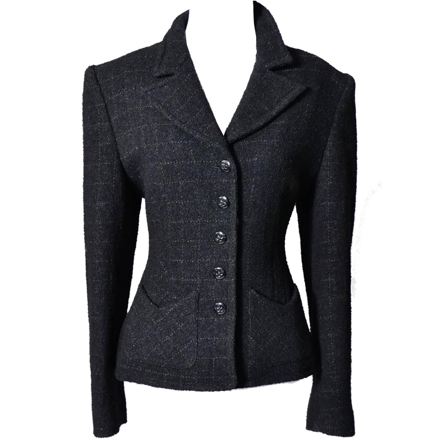 Sonia Rykiel Paris Vintage Wool Blend Windowpane Plaid Blazer Jacket For  Sale at 1stDibs | sonia rykiel blazer, plaid sonia rykiel